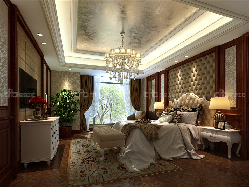 美式全屋整木定制風格,臥室效果圖大全(圖1) 美式全屋整木定制風格,臥室效果圖大全(圖1)