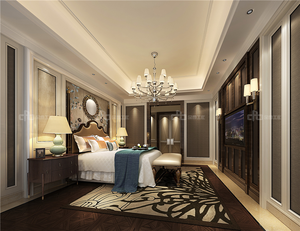 美式全屋整木定制風格,臥室效果圖大全(圖2) 美式全屋整木定制風格,臥室效果圖大全(圖2)