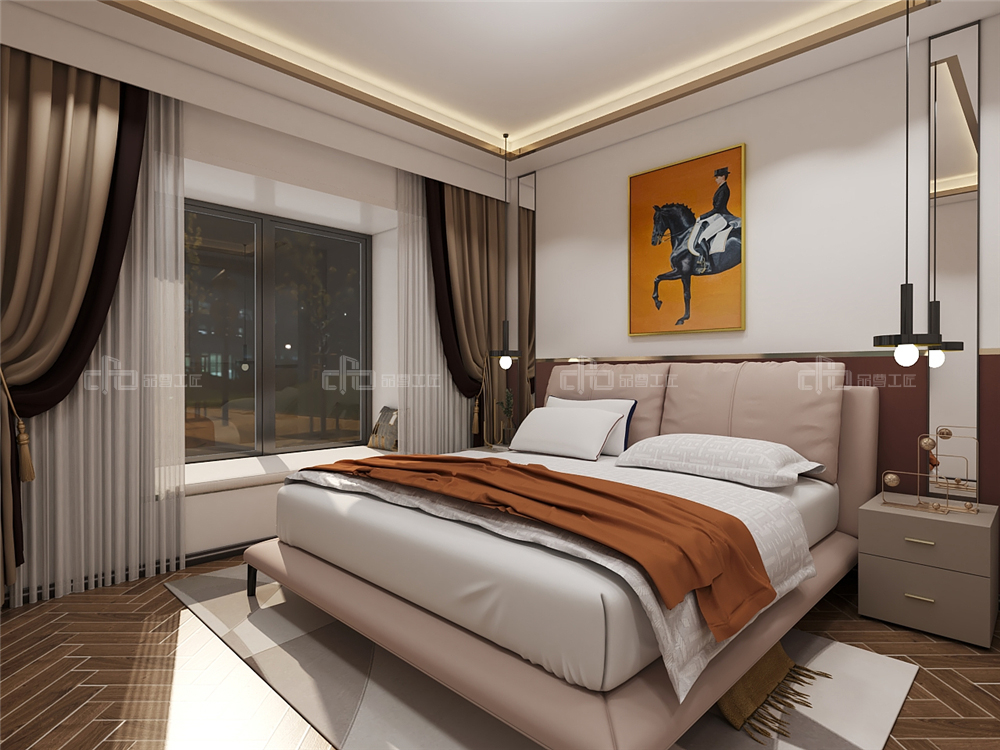 整木定制現代輕奢風格與金屬共舞,領略流光歲(圖17) 整木定制臥室