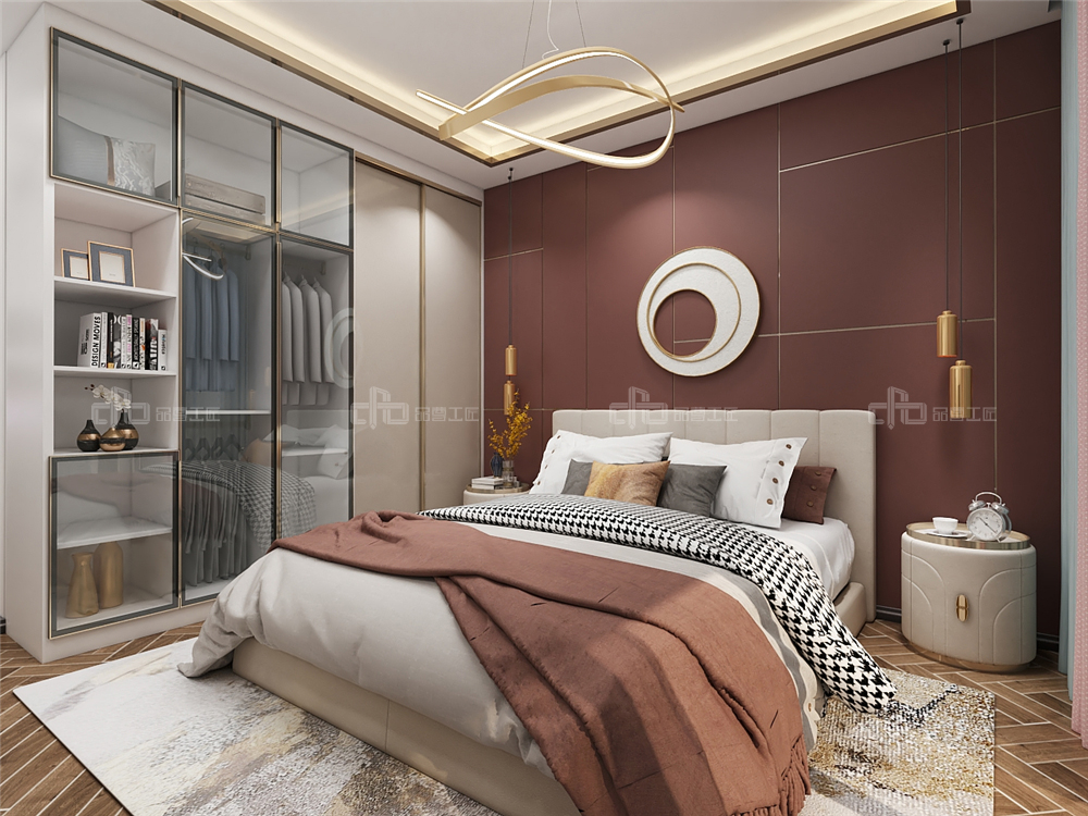 整木定制現代輕奢風格與金屬共舞,領略流光歲(圖13) 整木定制臥室