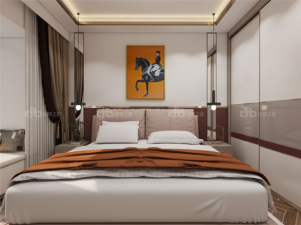 整木定制現代輕奢風格與金屬共舞,領略流光歲(圖15) 整木定制臥室