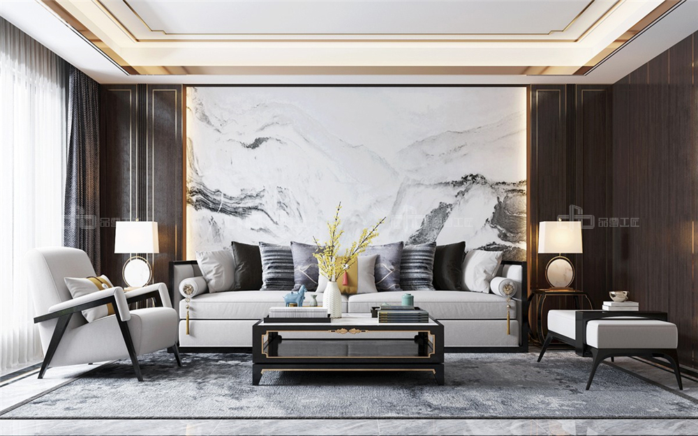 客廳沙發(fā)背景墻如何裝飾最好？(圖3)