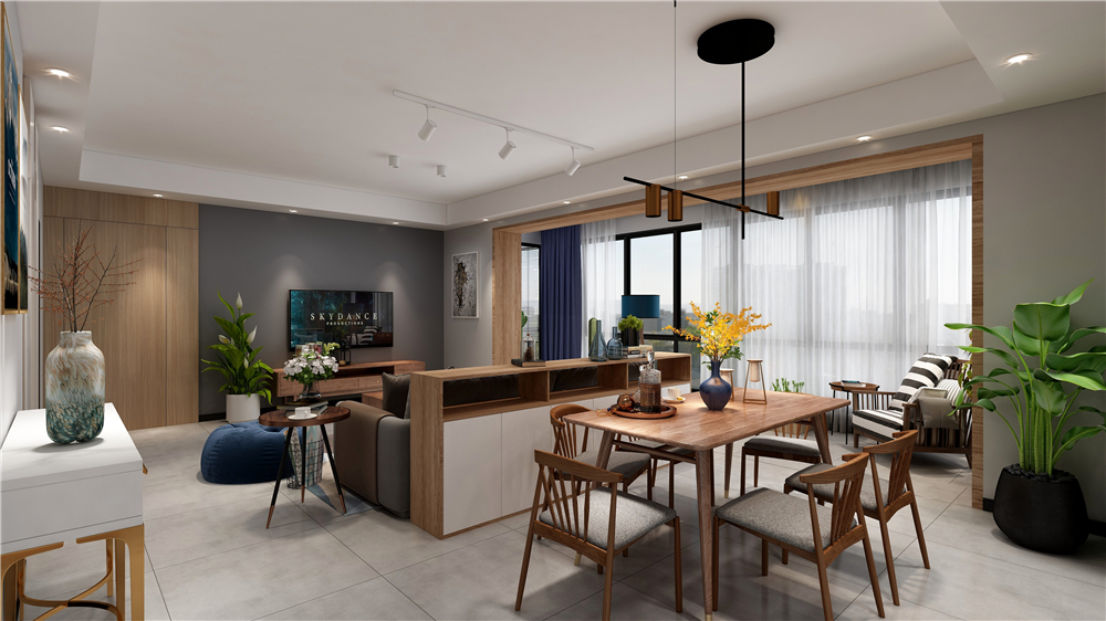 全屋定制怎么設計客餐廳的隔斷？(圖4)