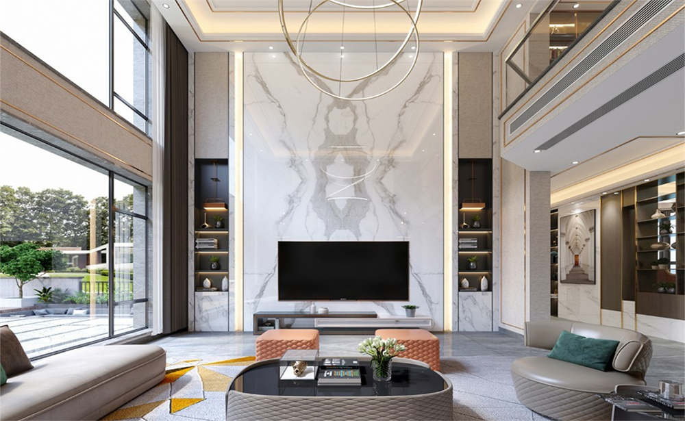 400㎡別院實拍，詩畫意境輕奢風格(圖6)