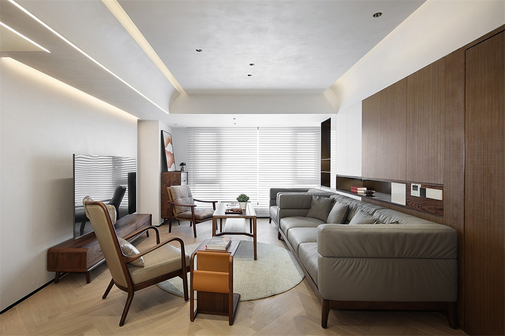 200㎡大平層整木定制，現(xiàn)代極簡(jiǎn)風(fēng)格(圖5)