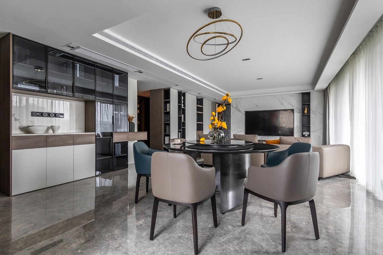 200㎡全屋整木定制設計,現代時尚簡約風格(圖1) 1.jpg